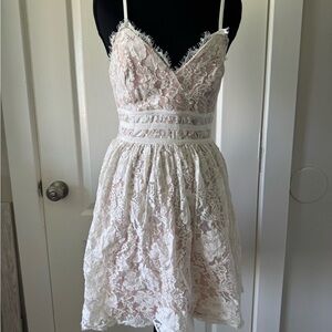 Elegant White Lace Dress